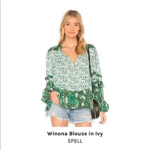 Winona blouse. Spell. Xs.